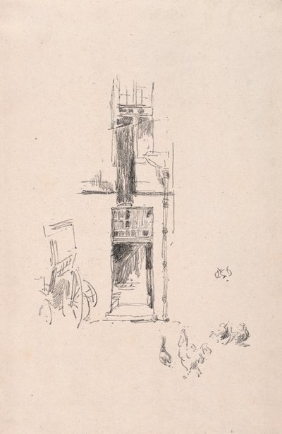 Tuppar och höns, Hotel Colbert, 1891. av James Abbott McNeill Whistler