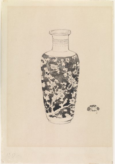 Cylindrisk vas med tjock hals, 1876. av James Abbott McNeill Whistler