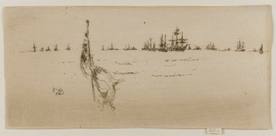 Doppa flaggan, 1887. av James Abbott McNeill Whistler