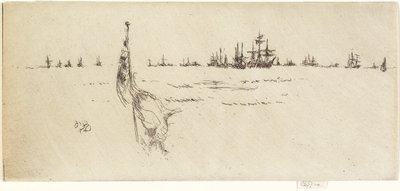 Doppa flaggan, 1887 av James Abbott McNeill Whistler