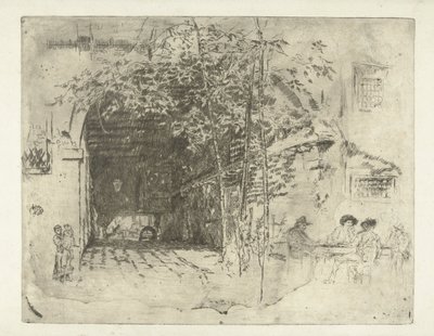 Passage under ett hus i Venedig Tragettot Venedig: Twelve Etchings (serietitel) av James Abbott McNeill Whistler