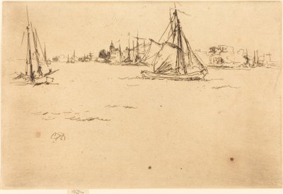 Dordrecht, 1884. av James Abbott McNeill Whistler