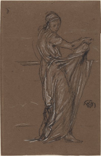 Draperad kvinnlig figur, 1870-1873. av James Abbott McNeill Whistler