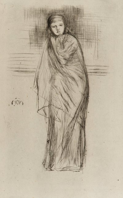 Draperad modell, 1870. av James Abbott McNeill Whistler