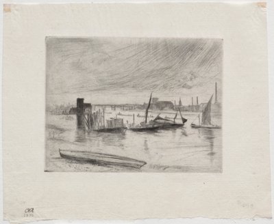 Tidig morgon, Battersea. av James Abbott McNeill Whistler
