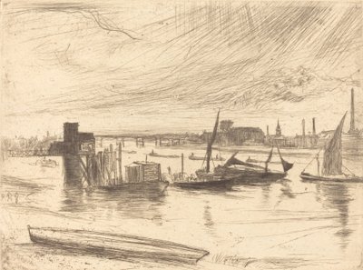 Tidig morgon, Battersea, 1861. av James Abbott McNeill Whistler