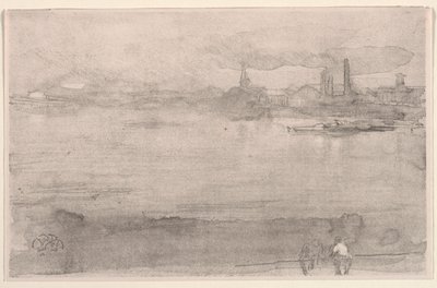 Tidig morgon: Themsen vid Battersea, London, 1878. av James Abbott McNeill Whistler