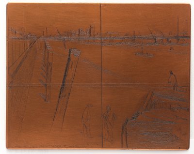 Etsplåt: Millbank, 1861. av James Abbott McNeill Whistler