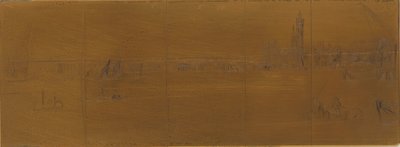 Etsningsplatta: Old Westminster Bridge, 1859. av James Abbott McNeill Whistler