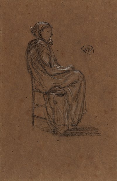 Kvinnlig figur, sittande, 1870-1873. av James Abbott McNeill Whistler