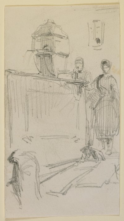 Figurer vid en fontän, 1858. av James Abbott McNeill Whistler