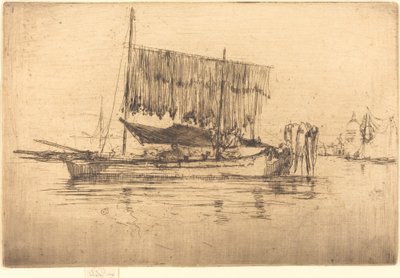 Fiskebåt, 1880. av James Abbott McNeill Whistler