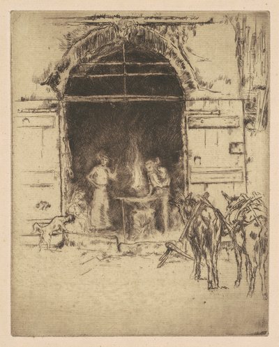 Flaming Forge, 1901. av James Abbott McNeill Whistler