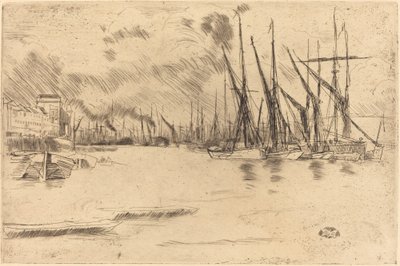 Från Pickle-Sill trappor, ca. 1878. av James Abbott McNeill Whistler