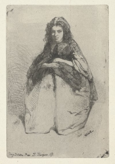 Fumette, ca 1857 (etsning och torrapunkt) av James Abbott McNeill Whistler