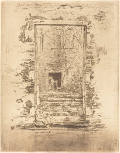Trädgård, 1880. av James Abbott McNeill Whistler