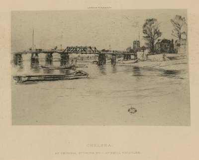 Allmän bild av Chelsea av James Abbott McNeill Whistler