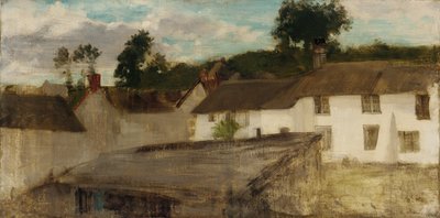 Grönt och silver: The Devonshire Cottages, 1883 eller 1884. av James Abbott McNeill Whistler