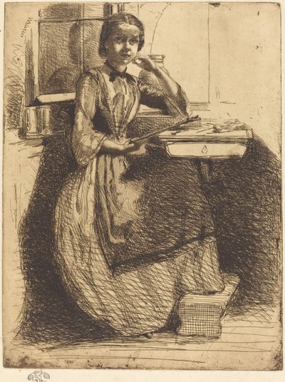 Gretchen i Heidelberg, 1858. av James Abbott McNeill Whistler