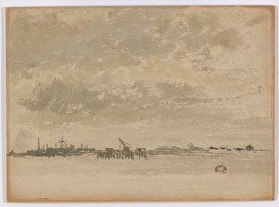 Grå och Silver–Purfleet, 1881-1883. av James Abbott McNeill Whistler
