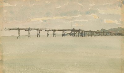Grå och silver - Pier, Southend, 1882-1883. av James Abbott McNeill Whistler