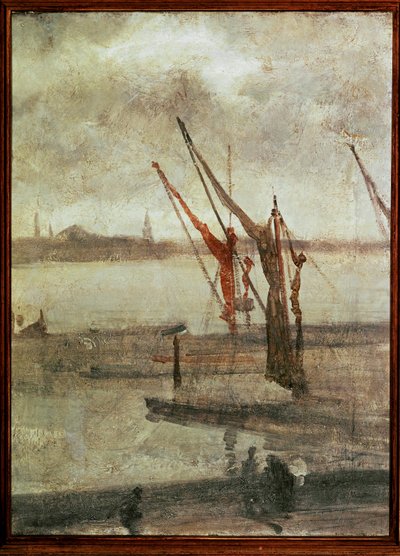 Grått och silver, Chelsea Wharf av James Abbott McNeill Whistler