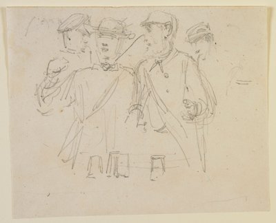 Grupp om fyra män, 1858. av James Abbott McNeill Whistler