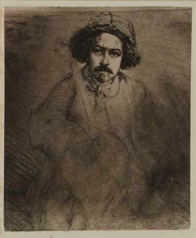 J. Becquet, skulptör, 1859. av James Abbott McNeill Whistler