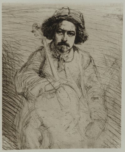 J. Becquet, skulptör, 1859. av James Abbott McNeill Whistler