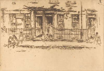 Justice Walk - Chelsea, c. 18861888. av James Abbott McNeill Whistler