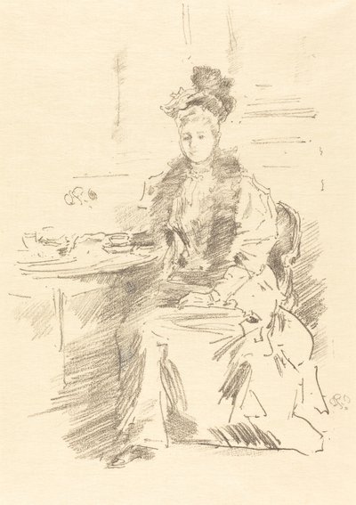 The Pretty New Yorker, 1894. av James Abbott McNeill Whistler