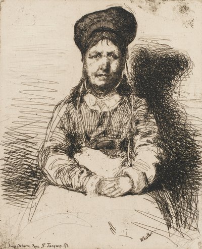 La Retameuse. En av de tolv etsningarna från naturen The French Set, 1858. av James Abbott McNeill Whistler