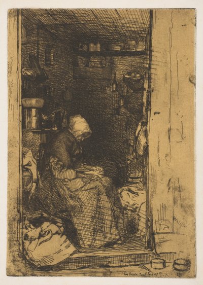 The Old Raggedy, 1858. av James Abbott McNeill Whistler