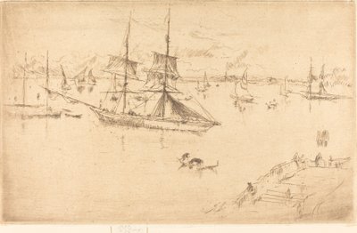 Lagun: Middag, 18791880. av James Abbott McNeill Whistler