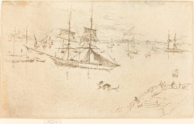 Lagun: Middag, 18791880. av James Abbott McNeill Whistler