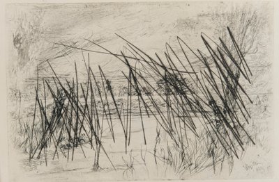 Landskap med en fiskare, 1861. av James Abbott McNeill Whistler