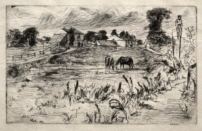 Landskap med hästen, 1859. av James Abbott McNeill Whistler