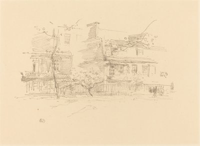 Lindsay Row, Chelsea, 1888. av James Abbott McNeill Whistler