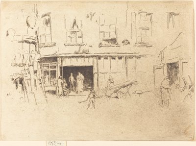 Lilla hovet, ca. 18801881. av James Abbott McNeill Whistler