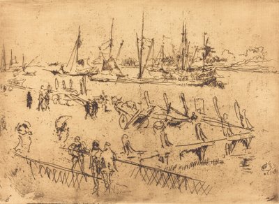 Lilla Dordrecht, 1884. av James Abbott McNeill Whistler
