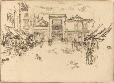 Lilla marknadsplatsen, rundturer, 1888. av James Abbott McNeill Whistler