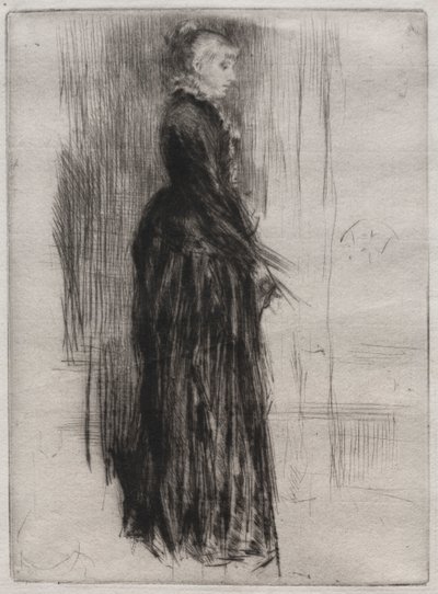 Liten sammetsklänning. av James Abbott McNeill Whistler