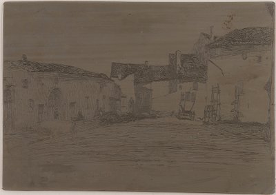 Liverdun. En av de tolv etsningarna från naturen, 1858. av James Abbott McNeill Whistler