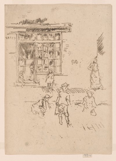 Marbles, ca 1886-88 (etsning; bläck på papper) av James Abbott McNeill Whistler
