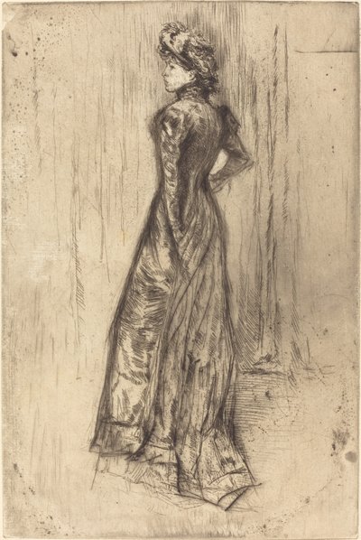Maud, Stående, c. 1873. av James Abbott McNeill Whistler