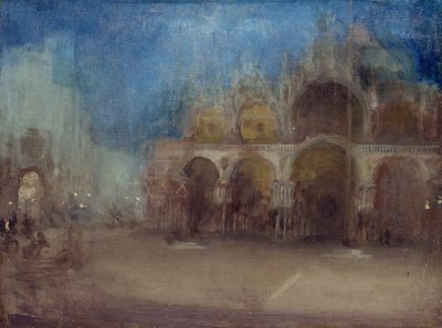 Nocturne, Blå och guld, Markuskyrkan, Venedig av James Abbott McNeill Whistler