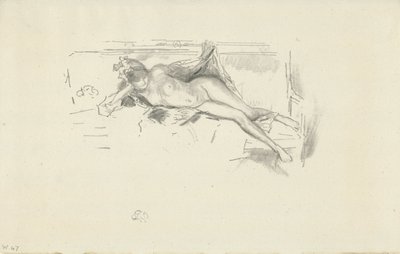 Liggande nakenmodell av James Abbott McNeill Whistler