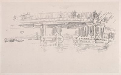 Gamla Battersea Bridge. av James Abbott McNeill Whistler