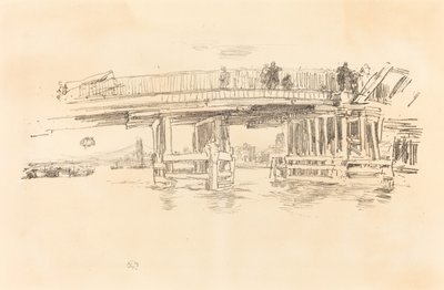 Old Battersea Bridge, 18791887. av James Abbott McNeill Whistler