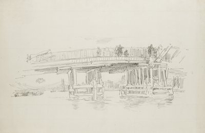 Old Battersea Bridge, 1879, publicerad 1887 av James Abbott McNeill Whistler